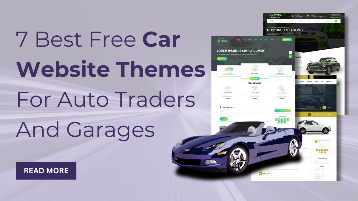7 Best Free Car Website Themes For Auto Traders And Garages