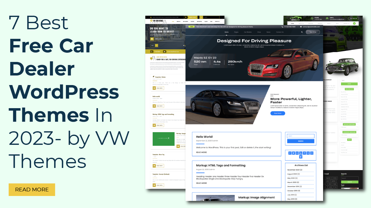 7 Best Free Car Dealer WordPress Themes In 2024- by VW Themes
