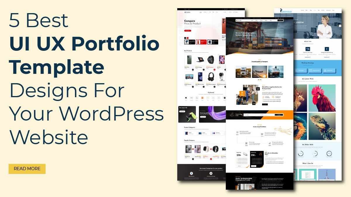 5 Best UI UX Portfolio Template Designs For Your WordPress Website