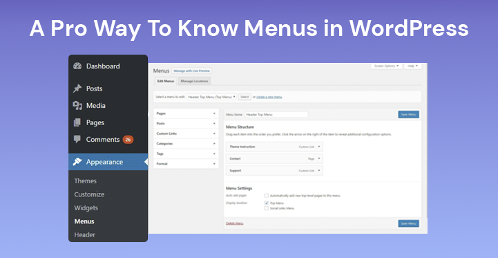 Menus in WordPress