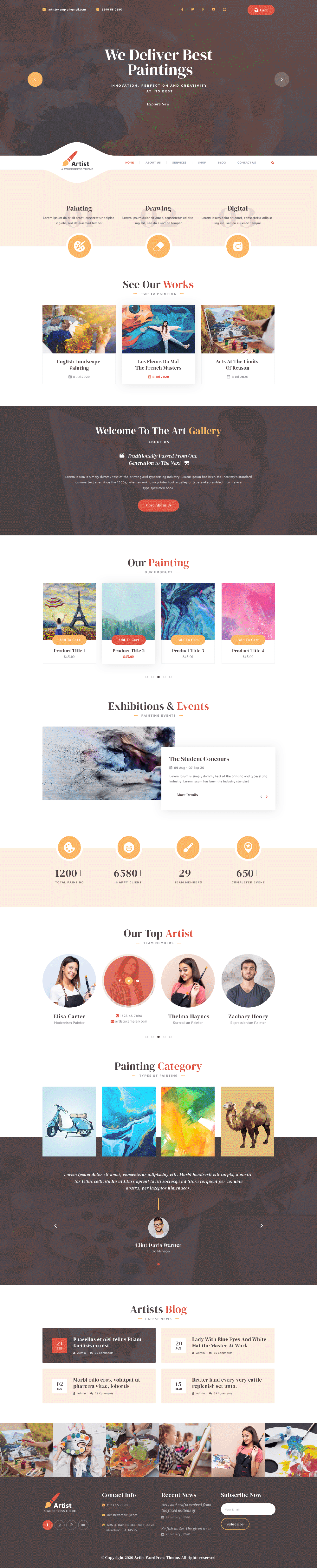 Artist WordPress Theme