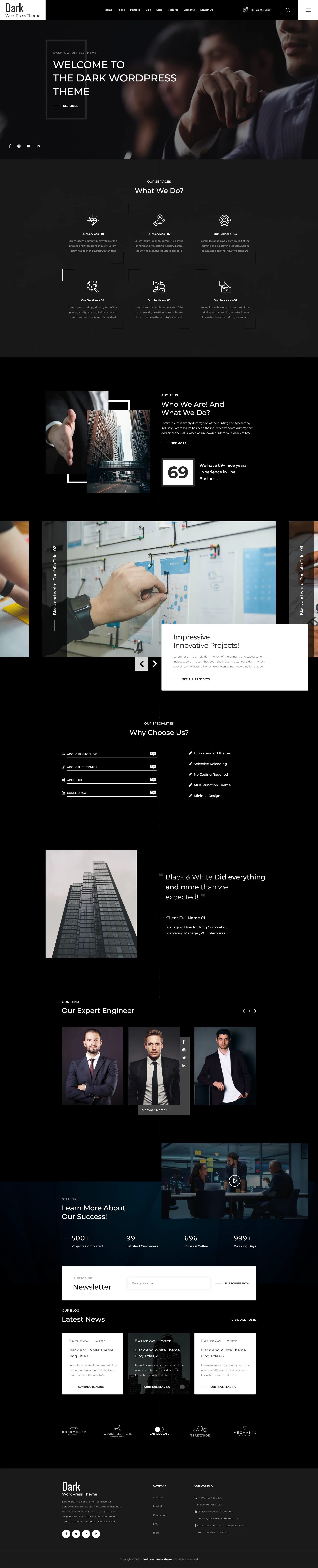 Dark WordPress Theme