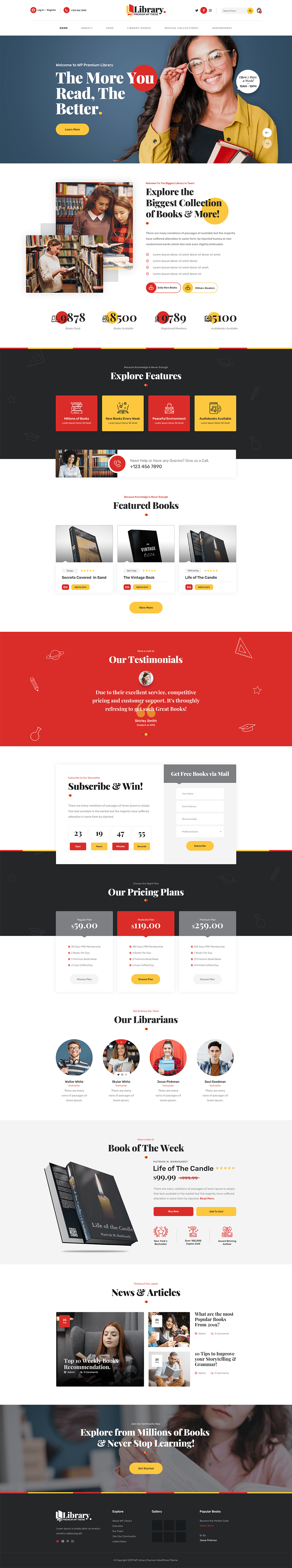 Library WordPress Theme