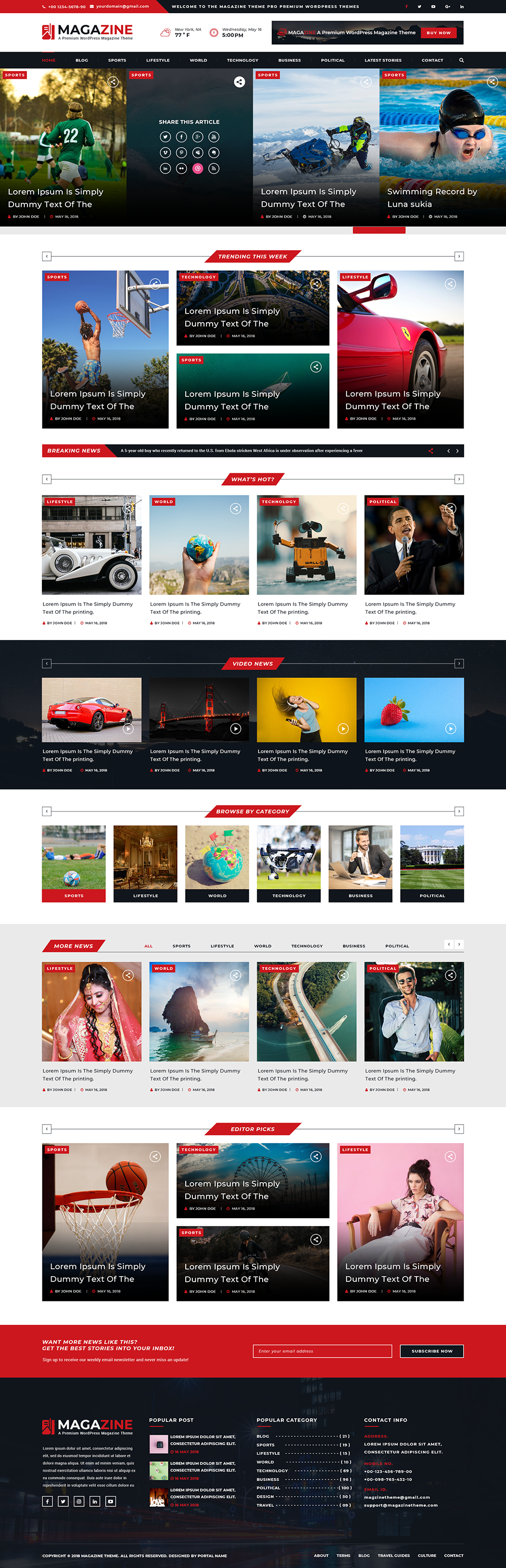 Premium Magazine WordPress Theme