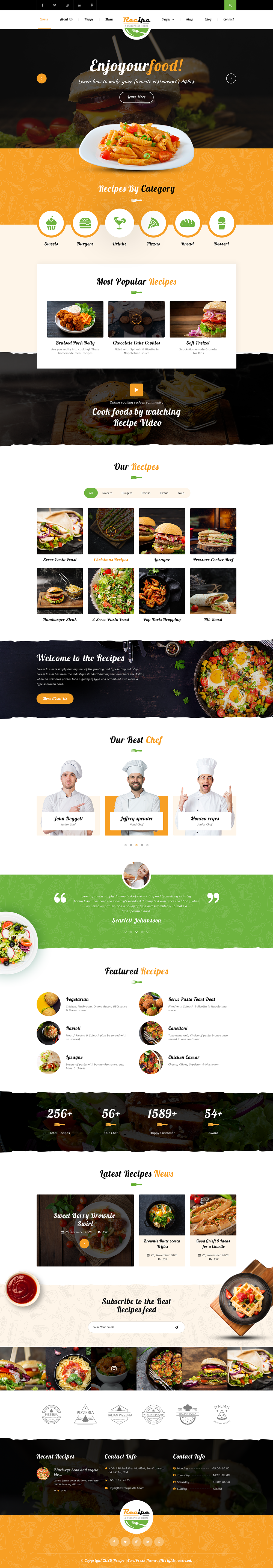 Recipe WordPress Theme