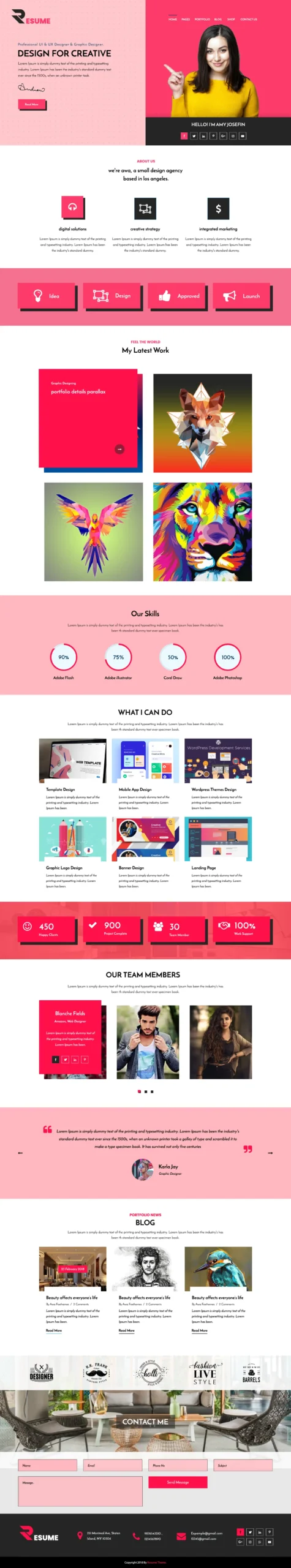 Resume WordPress Theme